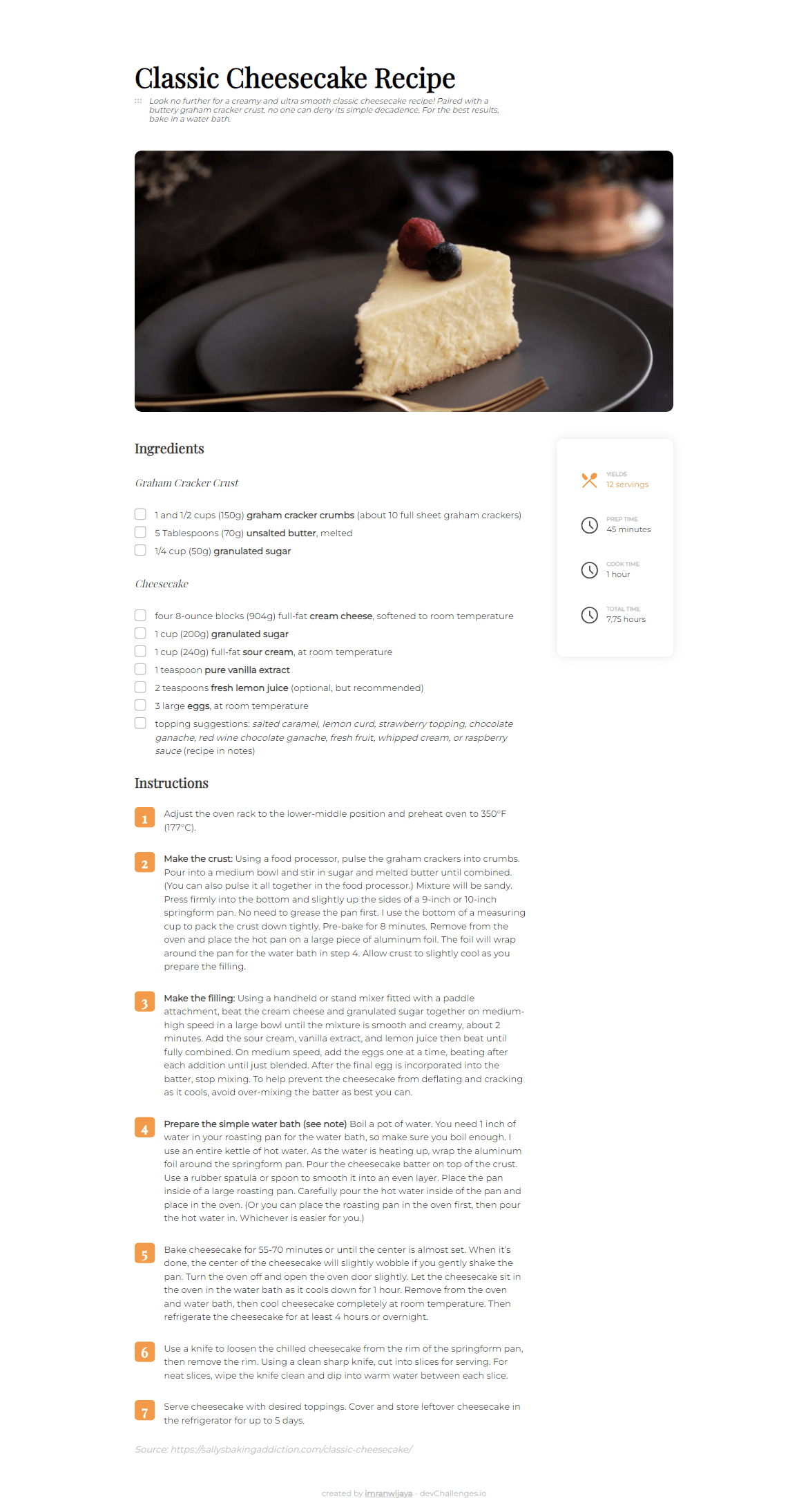 Recipe Blog
